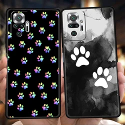 Dog Footprint Paw Cute Phone Case Cover for Redmi 13C 10C Note 13 12 10 11 Pro Plus 7 8T K40 K50 Gaming Pro Plus 5G Soft Shell