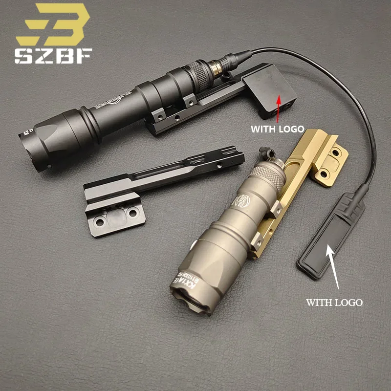 Powerful M600C/M300C LED Flashlight Hunting Tactical Scout Light With M-LOK 20MM Rail Bracket And SF Tail Cap Pressure Switch