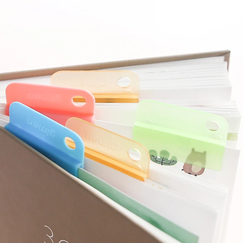 6pcs/lot Cute Paper Clips Kawaii Stationery Notebook Index Holder Journals Planner Clips Bookmarks for Book School Supplies