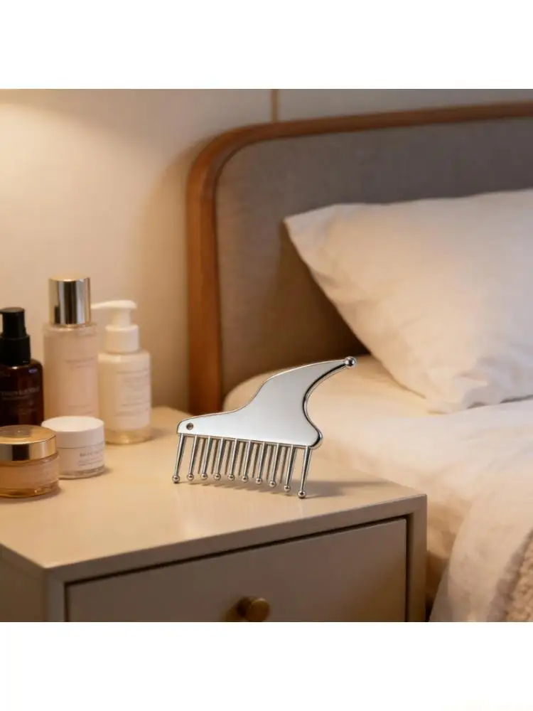 

D0AB Multifunctional Head Massage Comb Strong Stainless Steel Construction Manual Massage Tool Suitable for Household Use