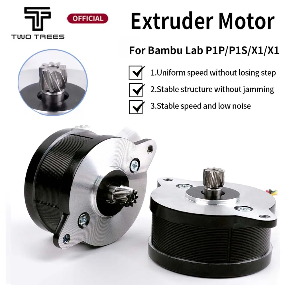 Extruder Motor For Bambu Lab X1/P1 Motor 36 Circular Stepper Motor 9 Tooth Helical Gear for Bambulab X1/X1C/P1P/P1S 3D Printer