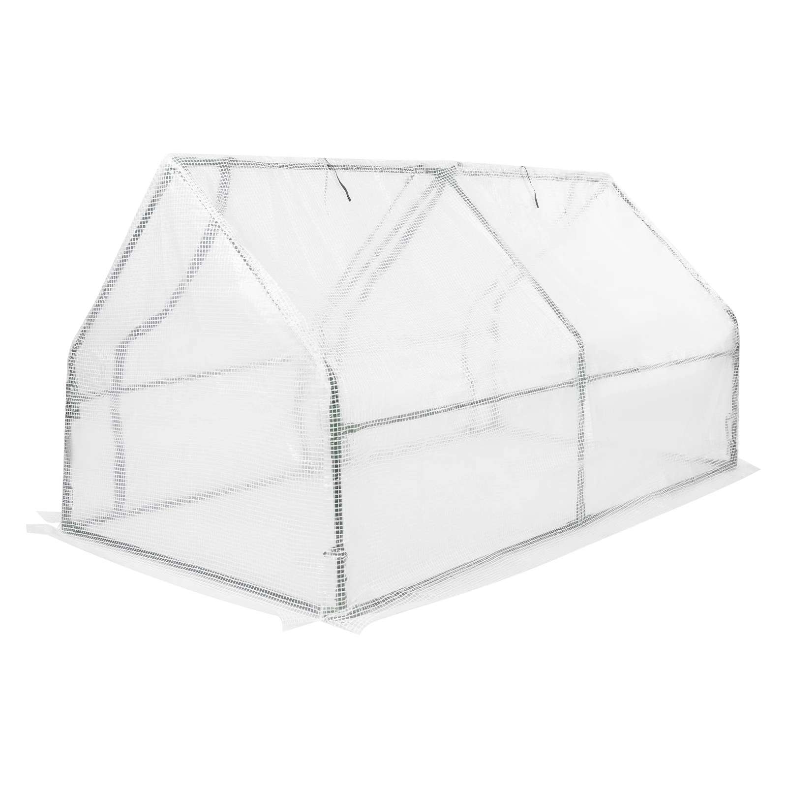 Mini-Gewächshaus Kleines Pflanzenzelt PE Eisenrahmen Wasserdicht Rostfrei Rollfenster-Design Transparente Abdeckung Pflanzenschutz für Garten Hof Balkon