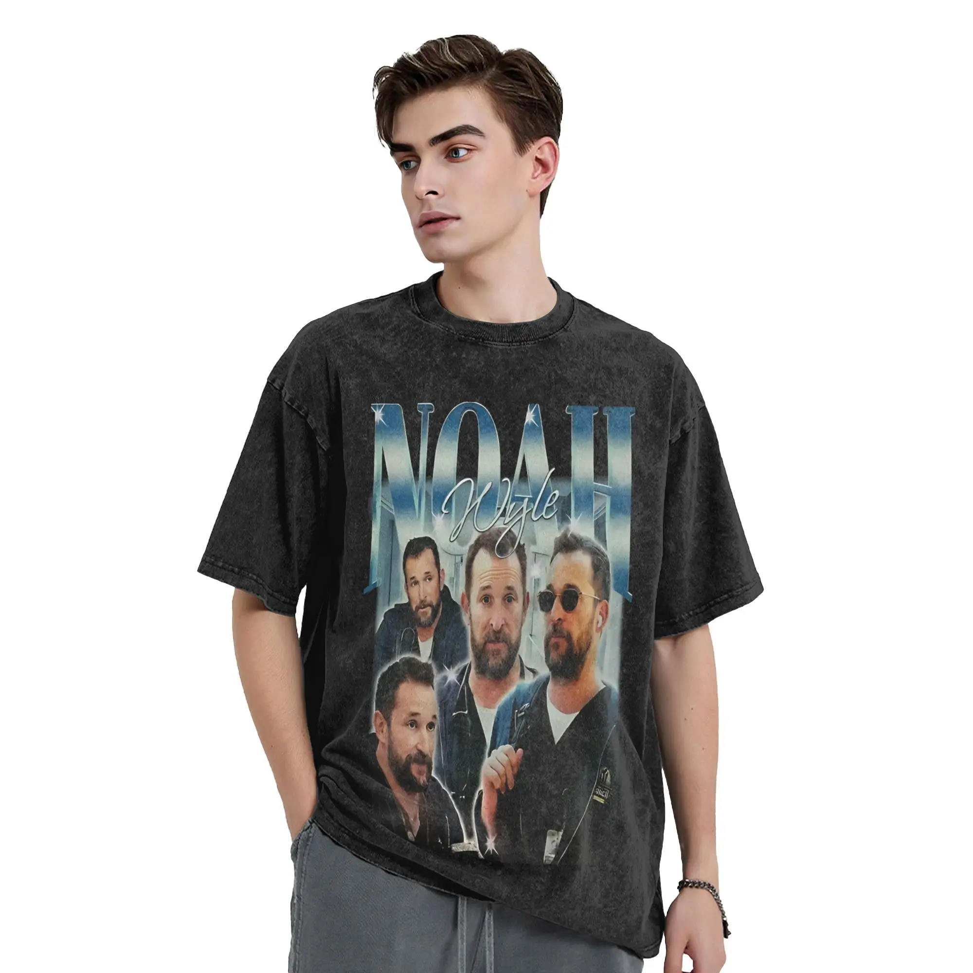 The Pitt Noah Wyle T Shirts Washed 100% Cotton High Street T-Shirts  Novelty Men Women Tops Streetwear Printed Tops Tees