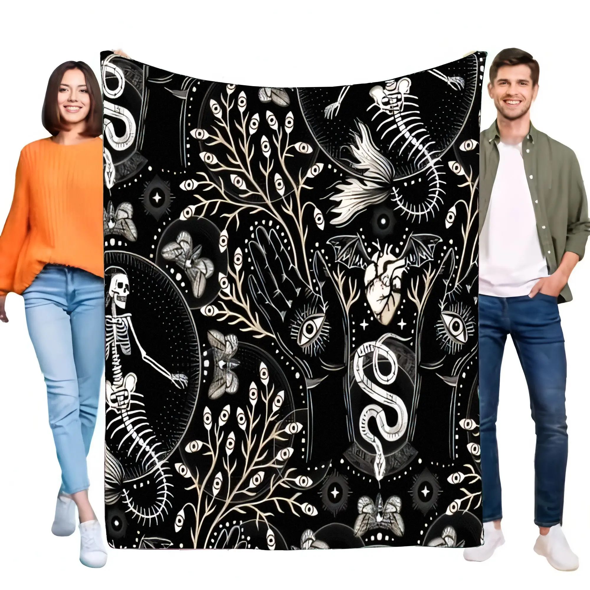 Haunted Hands Blanket Stylish Cozy Throw for Home Decor Lightweight Unique Gift for Halloween Lovers