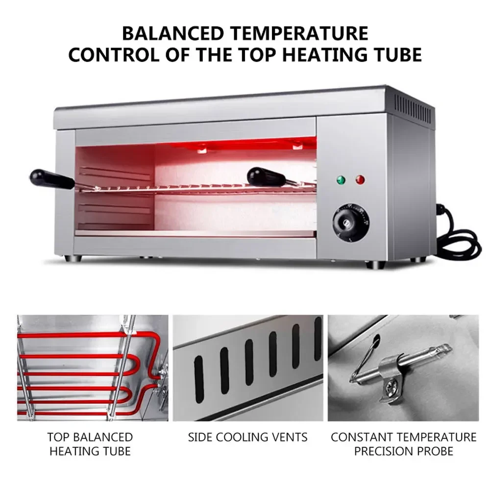 Commerciële Elektrische Verwarming Oppervlak Kachel Opknoping Multi-Size Lift Grilling Visfornuis Barbecue Barbecue Elektrische Verwarming Bakplaat