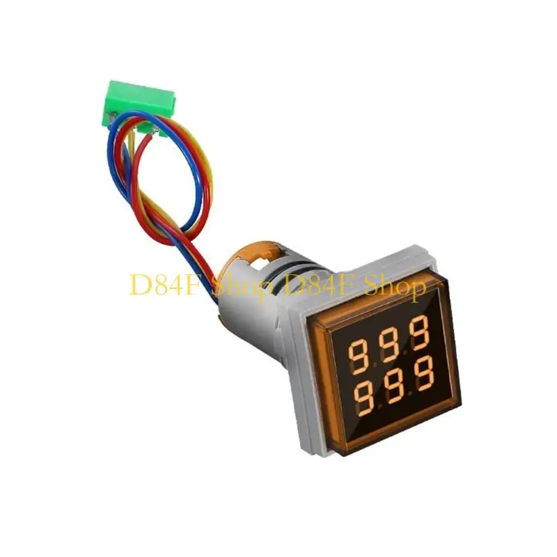 D84F 22mm Hole Mount Counter LED Backlit Square Counter Meter 0-999999 Count Meter
