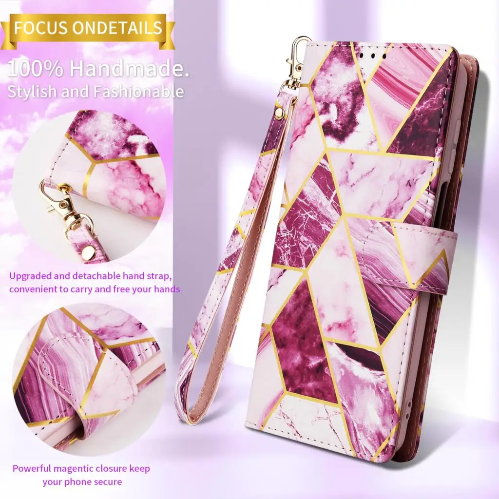 Marble Painted Flip Wallet Case for Xiaomi Redmi Note 10 9 9S Pro Max 8 8T 7 9A 9C 8A 7A Leather Coque Stand Card Holder Funda