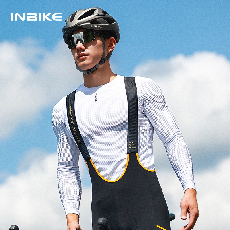 

INBIKE Мужская велосипедная рубашка с длинным рукавом, быстросохнущая дышащая базовая рубашка для велосипедного спорта, легкие топы Mtb