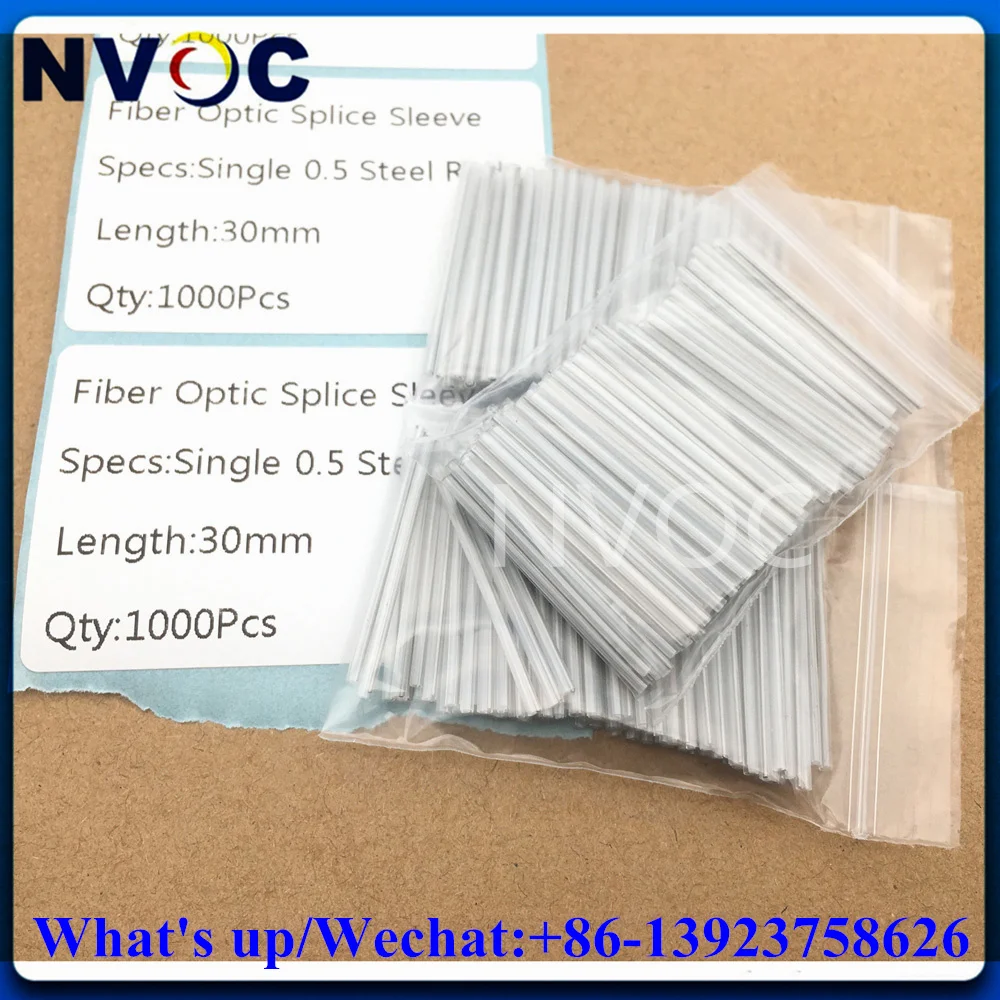 1000Pcs 0.5*25/30/40mm Hand Made 1 Rod Single Needle Heat Shrink Tube Fiber Optic Fusion Protective Sleeve For CWDM/DWDM Product