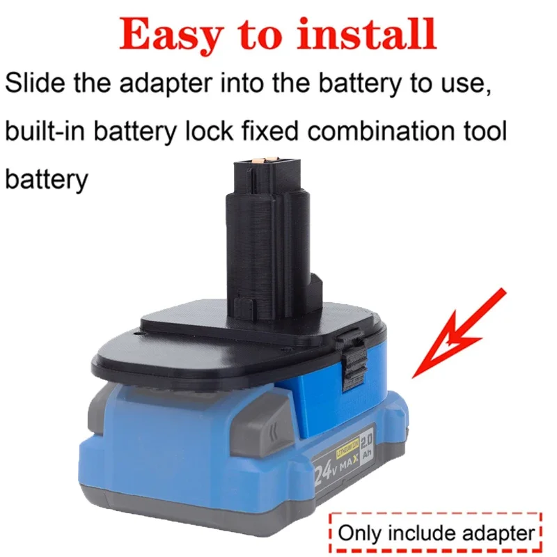 Battery Adapter/Converter for DeWalt Ni-Cd Ni-Hi tools to Kobalt 24V Li-Ion Battery Adapter Power Tool Accessories
