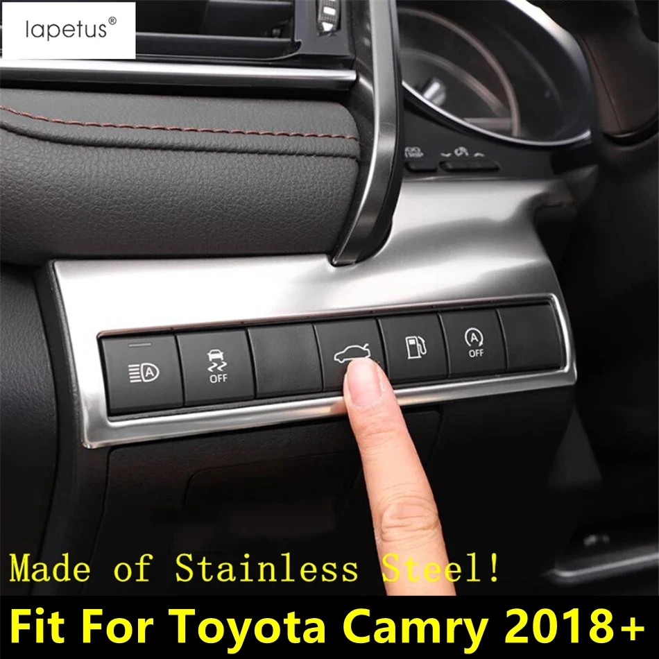

Car Head Light Lamp Button Switch Frame Decoration Cover Trim Stainless Steel Interior Accessories For Toyota Camry 2018 - 2023