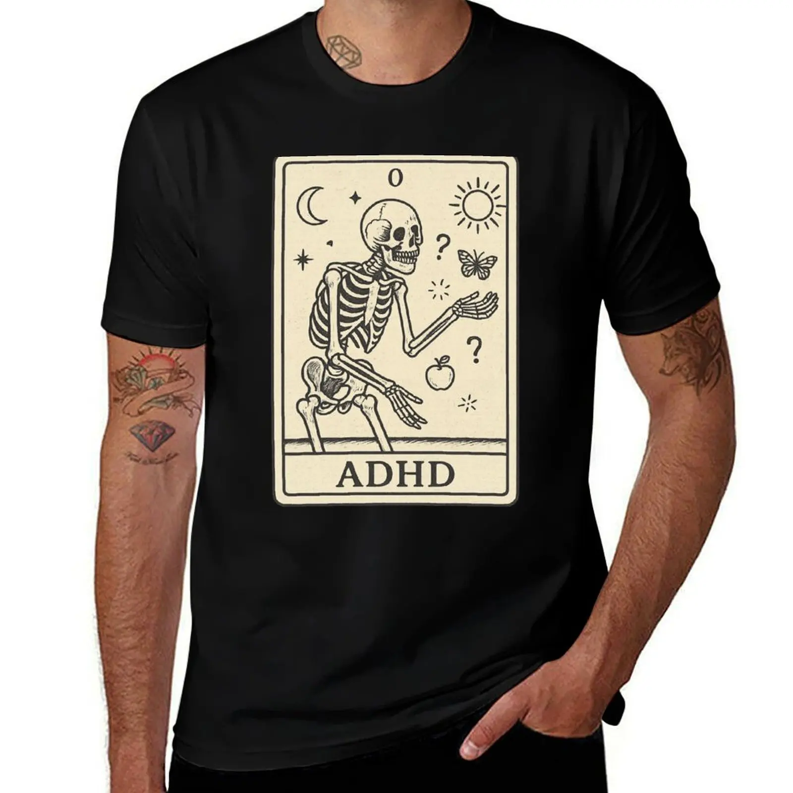 

ADHD – Tarot Card of Eternal Distraction T-Shirt plus size clothes anime shirt Louboutins man clothes cotton t shirt men