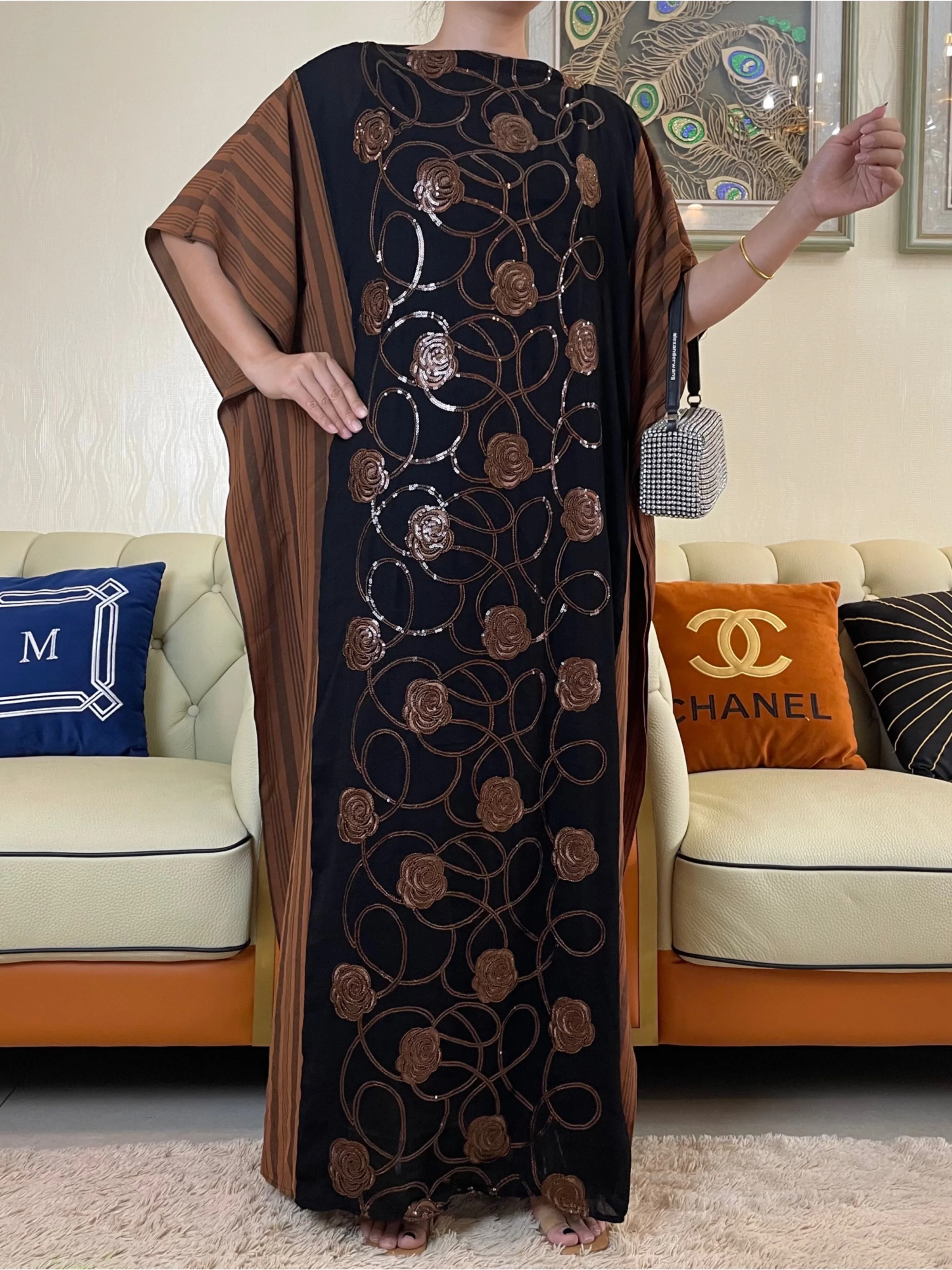 New Style Muslim  Abaya Islamic Embroidery Long Dress Arab High Grade Comfortable Fabric Eid Mubarak Dubai Ramadan  Kaftan Robe