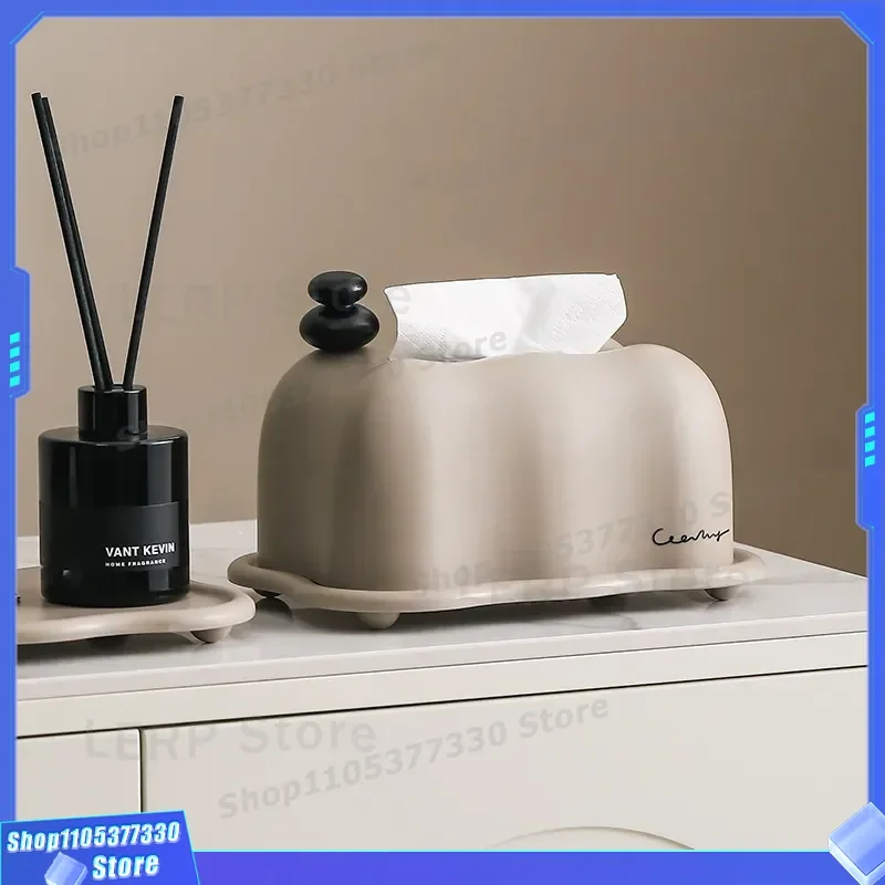French Medieval Cloud Tissue Box High End Light Luxury Ornament Creative Storage Pumping Carton For Living Room Coffee Table
