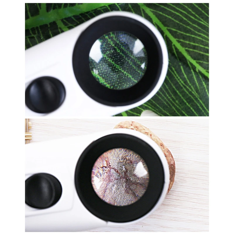 Kính lúp cầm tay Kính lúp 40X có 2 đèn LED để sửa chữa đọc sách