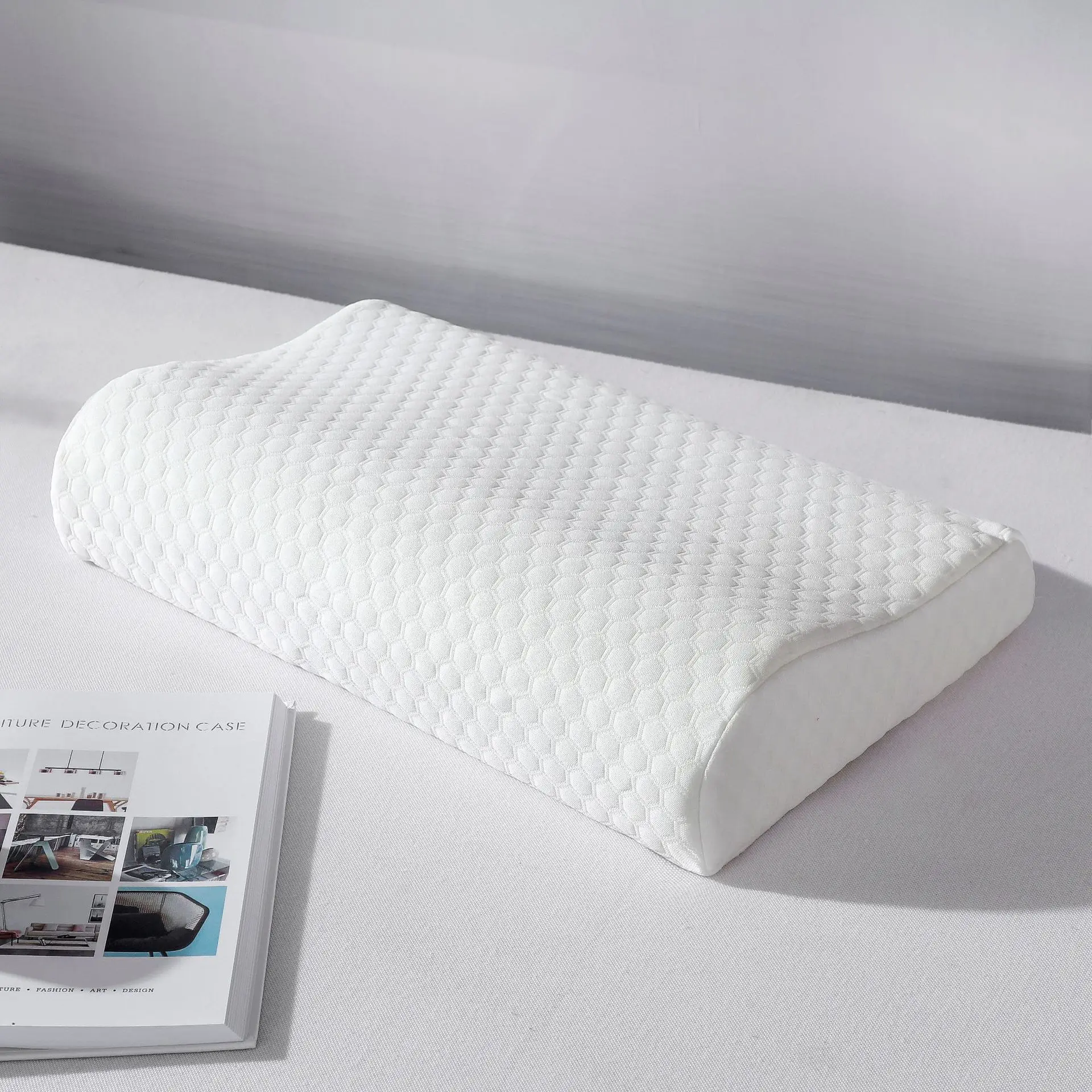 For Space Memory Foam Wave Pillow Knitted Air Layer Slow Rebound Cervical Support Pillow