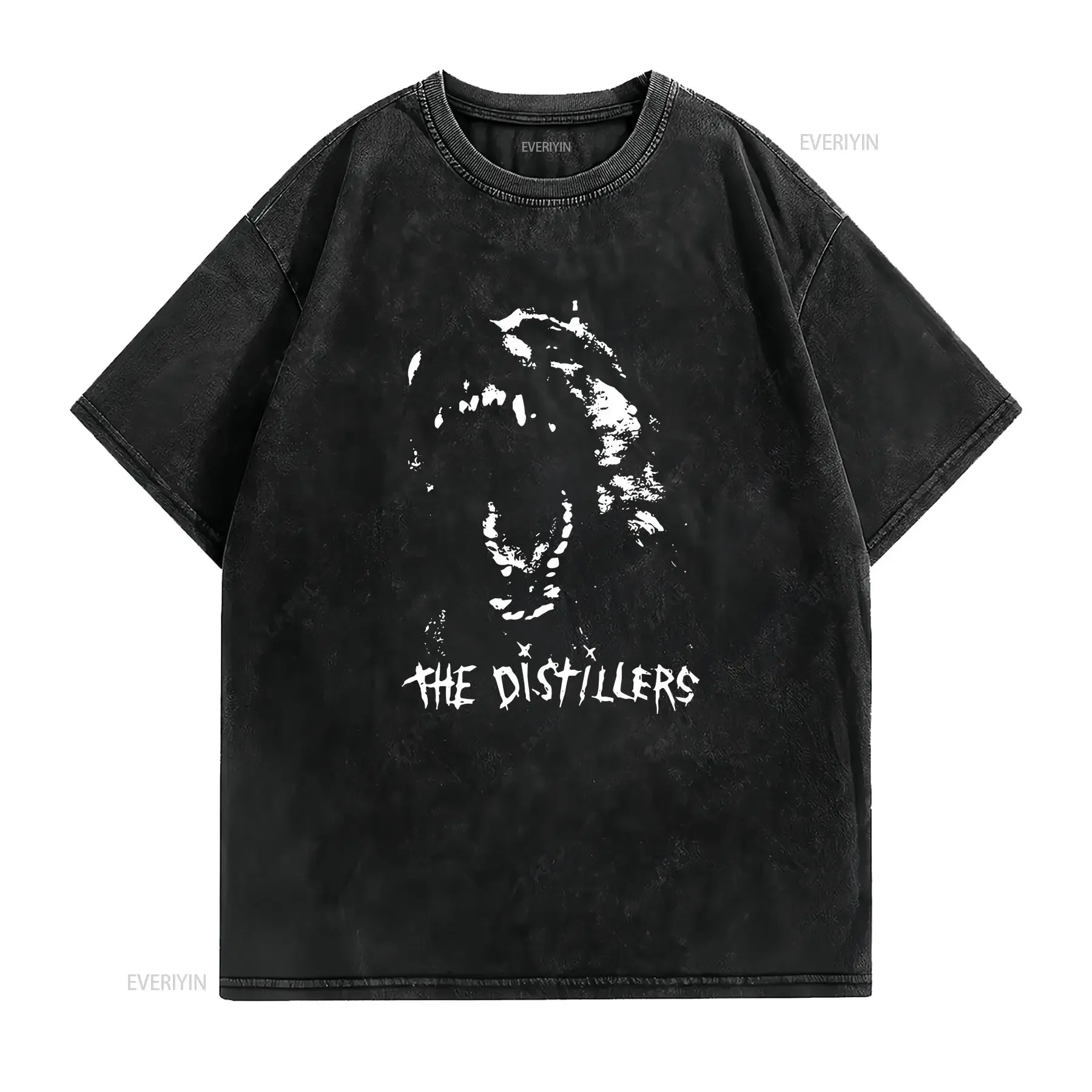 Retro THE DISTILLERS Band  Cotton Black All Size T Shirt MC326 vintage Washed Versatile fashion Casual designer clothes homme