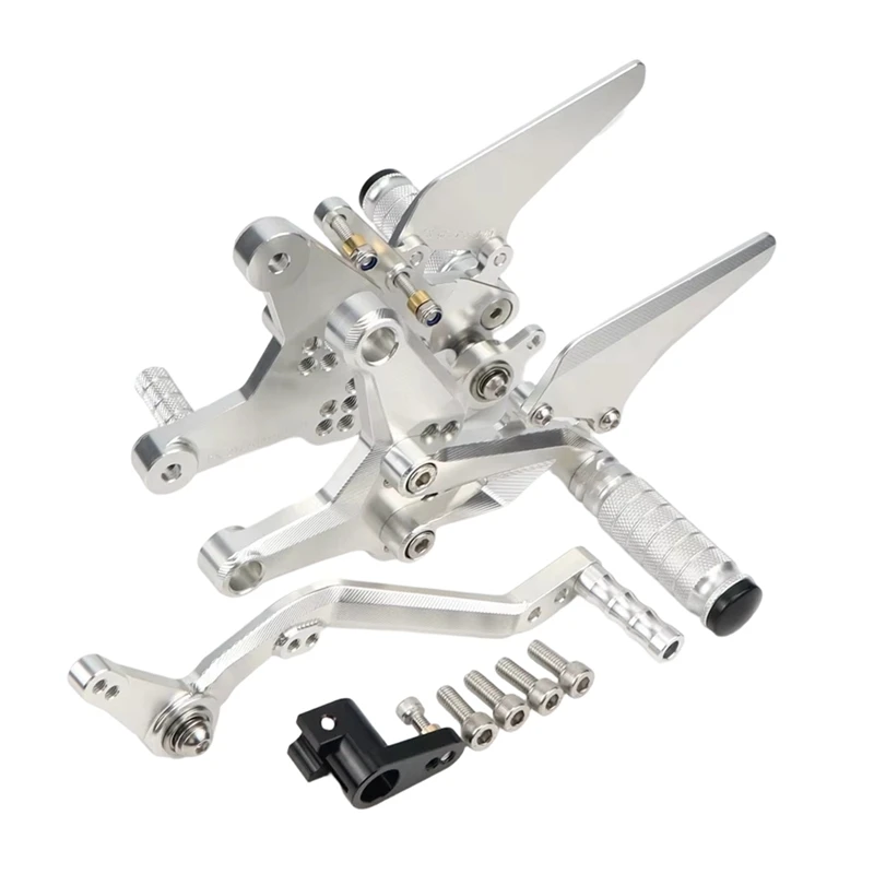 Super Sale Raised Pedal Competition Modified Pedal Adjustable Motorcycle Components for Zhang Xue ZX500RR Silver