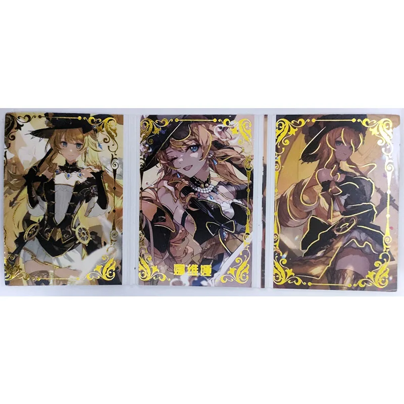 Anime Goddess Story Rare Folding Laser Flash Cards Yor Forger Furina Kafka Toys for boys Collectible Cards Birthday Present