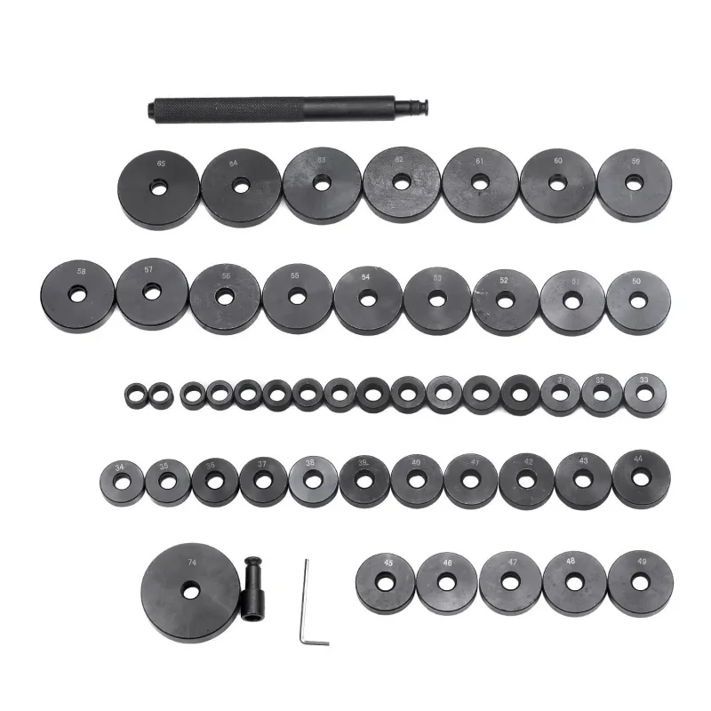 52PCS Custom Bushing Bearing & Seal Driver Set Transmission Wheel Axle Bearing Race Seal Driver Installer Remover 18-65mm