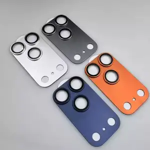 Bilashmart Metal Glass Camera Protector iPhone 17 Pro Max 15 13 14 16 Pro Max Plus 17Air Back Lens Tempered Glass Ring Cover Cap Orange