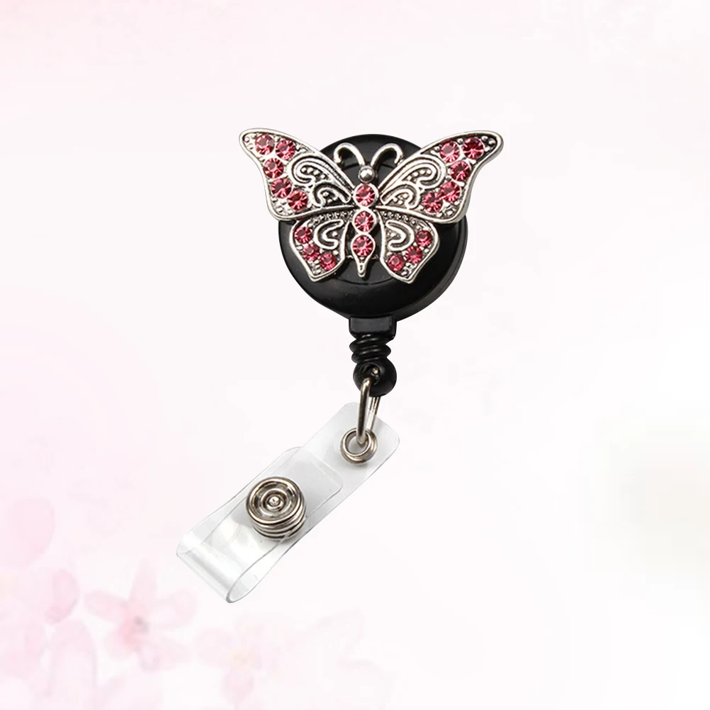 

Telescopic Keychain Metal Badge Reel ID Holder Clip Work Accessories Lanyard Keys Name Tags Nurses Students Office Staff