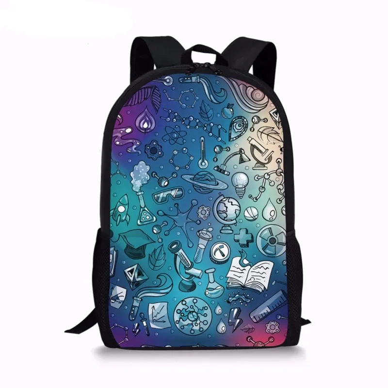 

Fashion Rainbow Science Print School Backpack for Boys Girls Back Pack Children Book Bag Teenagers Large Kids Backpacks Bookbag