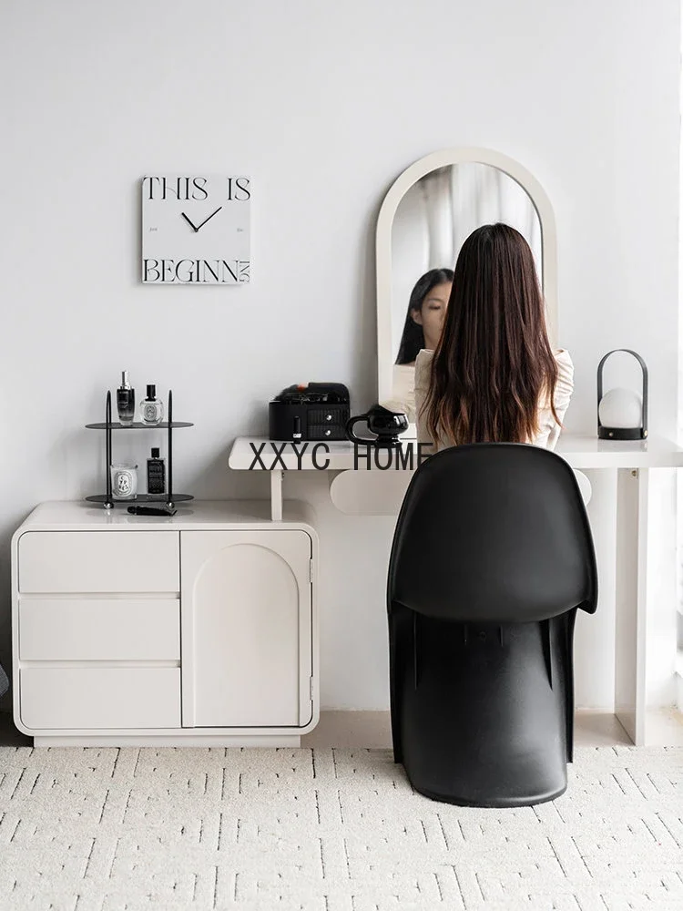 Nordic Dressing Table Bedroom Modern Minimalist Small Makeup Table Storage Cabinet Integrated Dresser storage cabinet