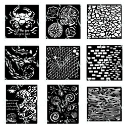2025 New Crackle Pattern Small Stencils DIY Scrapbooking Photo Album Decorative Embossing Paper Card Drawing Crafts
