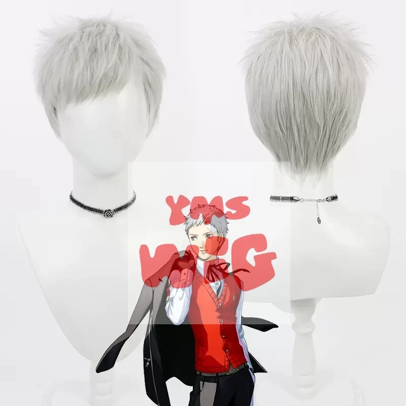 

Аниме Shin Megami Tensei Sanada Akihiko, парик для косплея, термостойкая синтетическая вечеринка + шапочка для парика