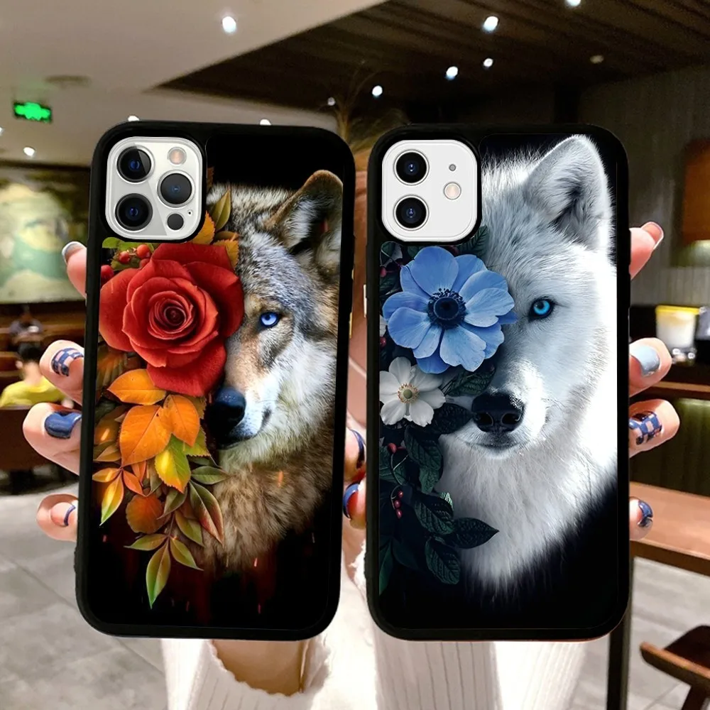 Wolf Animal Cool Phone Case Silicone PC+TPU For Samsung S10 20 30 22 23 24 Plus Lite Mobile Cases