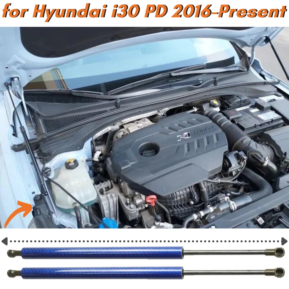 Qty(2) Rozpórki maski silnika do Hyundai i30 PD do Hyundai Elantra GT 2016-obecnie Przednie sprężyny gazowe maski silnika Amortyzatory Podpory podnośnika