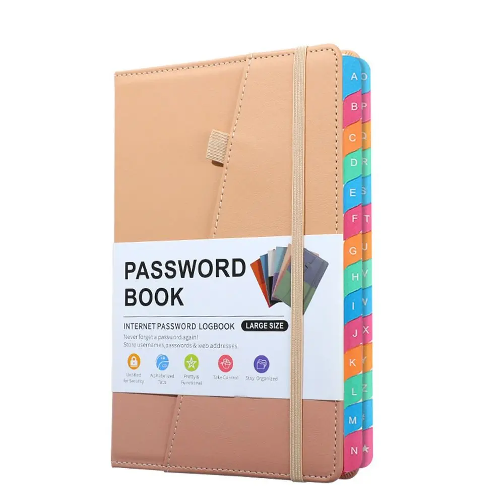 with Alphabetical Tabs A5 Password Book Website Address Log in Detail Internet Password Logbook Large Size Password Keeper Book