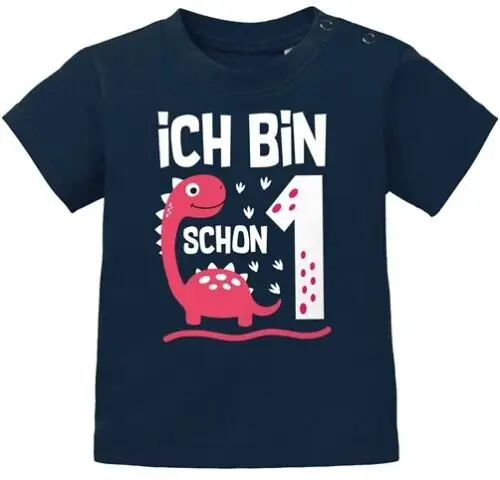 

Baby T-Shirt 1. Geburtstag Ich bin schon 1 Jahr Dinosaurier Dino