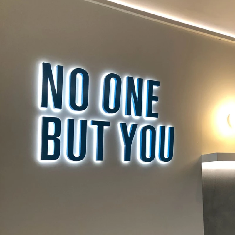 Custom Logo Led Storefront Signs Backlit Letters Illuminated Signage Outdoor Shop Sign 3d Metal Letters for Outdoor Signs