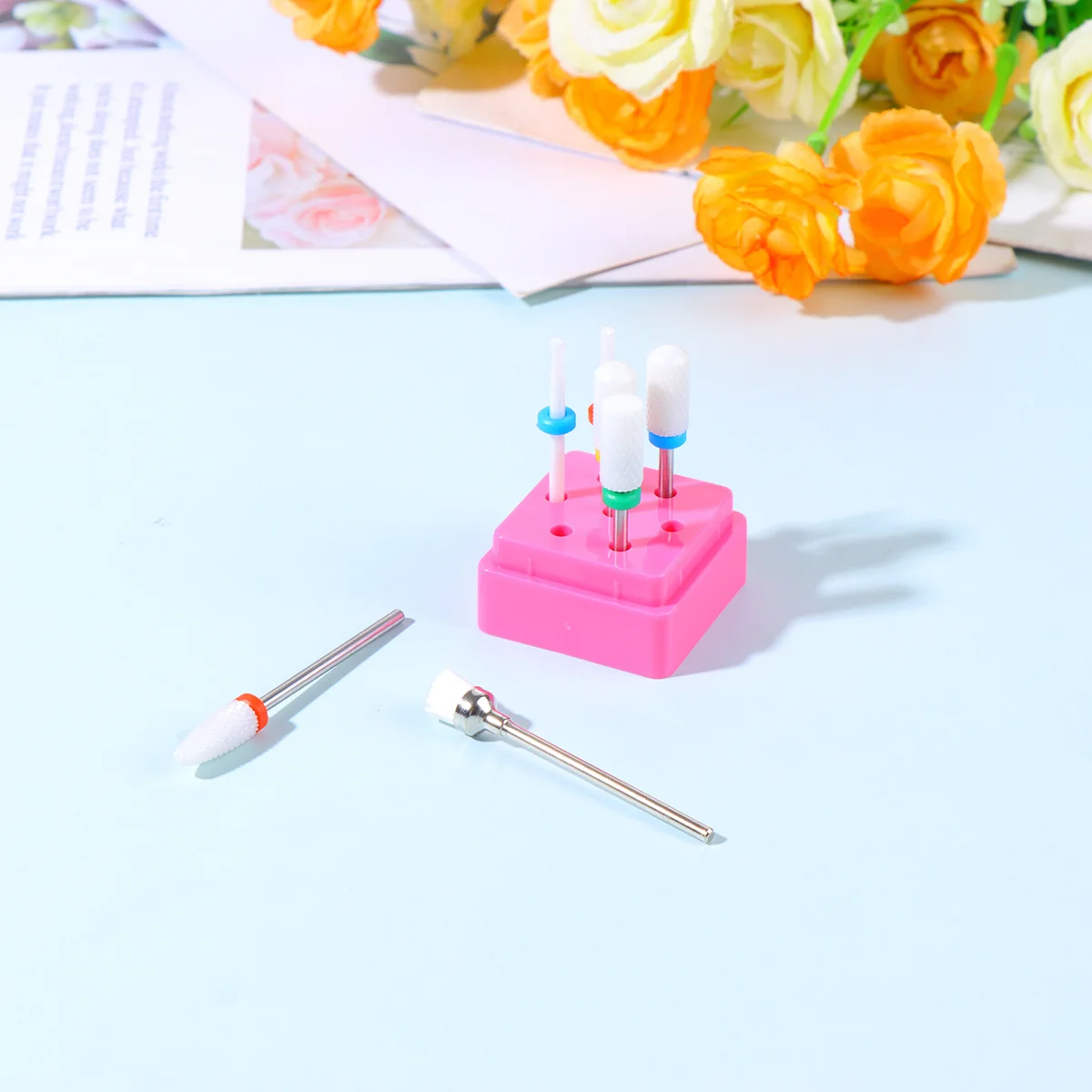 1 set di punte per trapano per unghie con sensazione al tocco confortevole, set di punte per trapano per unghie ricaricabili elettriche adatte per macchine per manicure