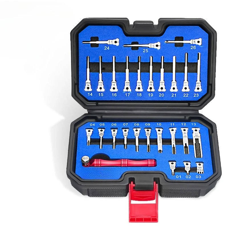 

27 pieces Automotive wiring harness plug needle withdrawal device set Aviation terminal removal tool Line disassembly