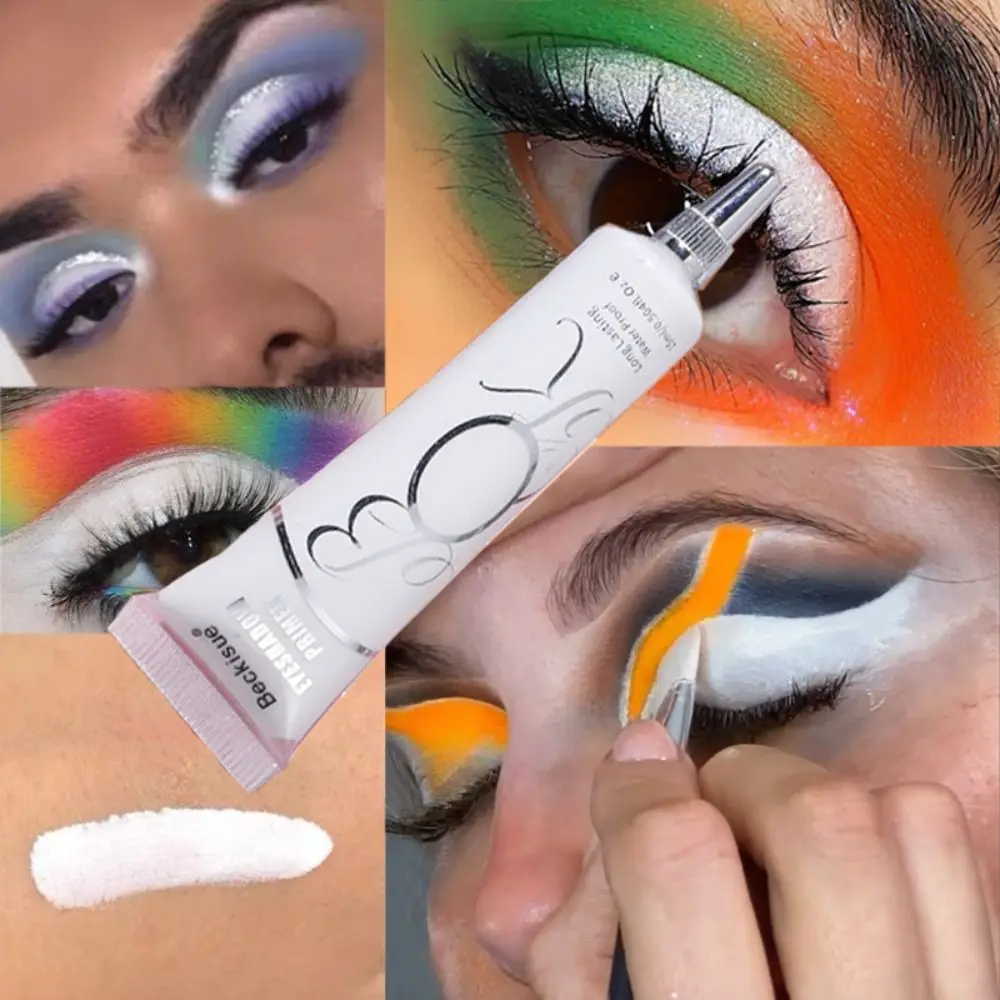 Crema Base de sombra de ojos colorida, corrector de ojos a prueba de sudor de larga duración, imprimación de sombra de ojos líquida mate sedoso para mujer