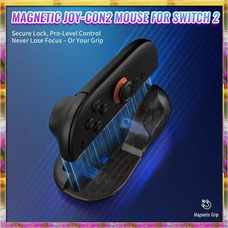 AA46 HOT-For Switch 2 Joy-Con Gaming Controller Mouse Ergonomic Magnetic Game Mouse For NS Switch 2 A