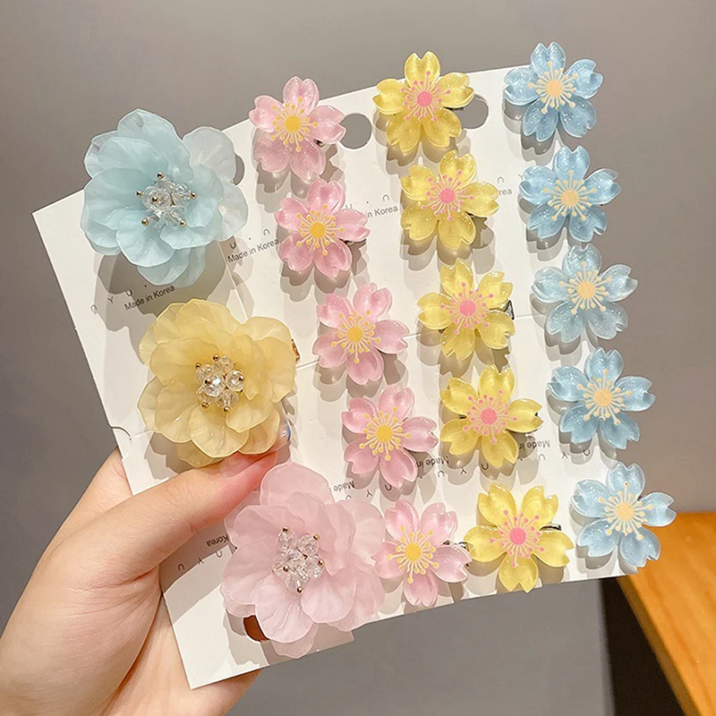 New Kids Mini Hair Clips For Girls Hair Accessories Braided Hair Hairpin Small Flower Sweet Women Fashion Decoration Barrettes