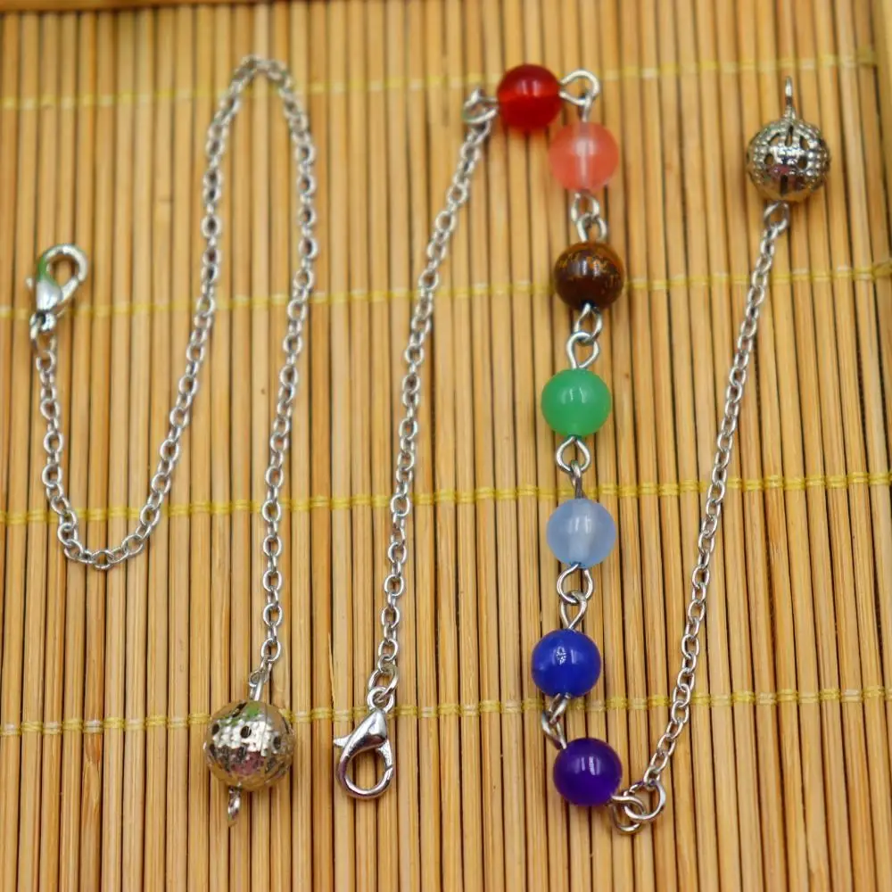 7 Chakra Bead Chakra Bead Chain Gold Color Silver Color Bead Pendulum Chain DIY Jewelry Findings Pendulum Pendant Accessories