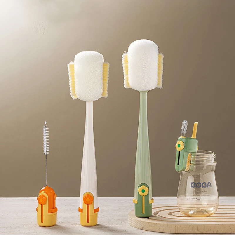 1PC Multifunctional Cup Brush Cup Lid Triple Cleaning Brushes  Home Milk Bottle Brush Water Cup Insulation Cup Brush