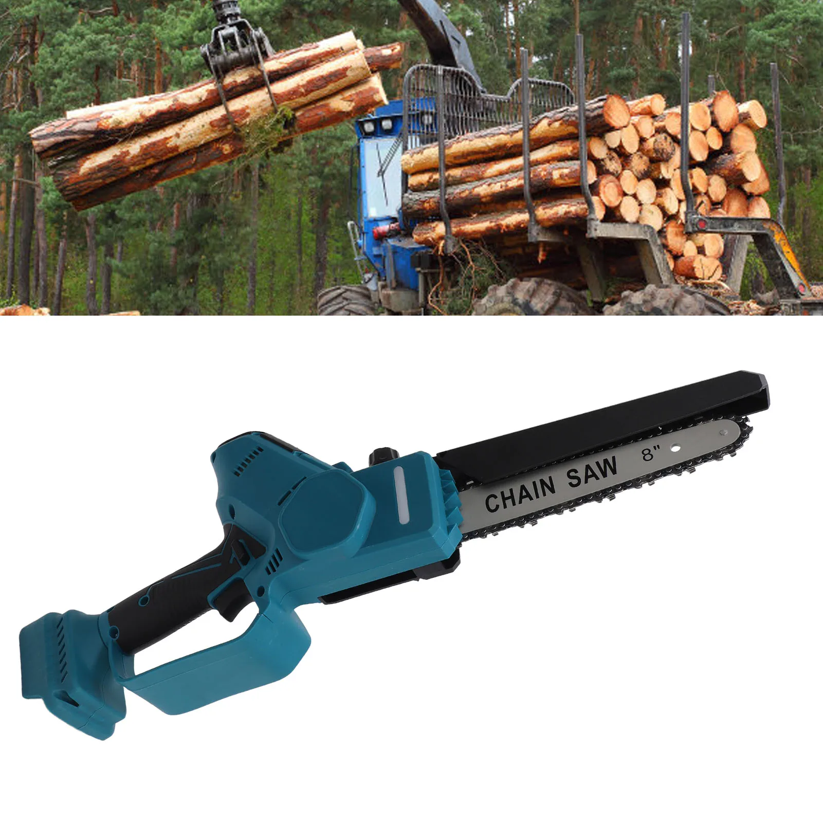 8 Inch Brushless Cordless Chainsaw Mini Handheld Chain Saw with Oiler for Tree Pruning and Wood Cutting 18V Cordless Chainsaw