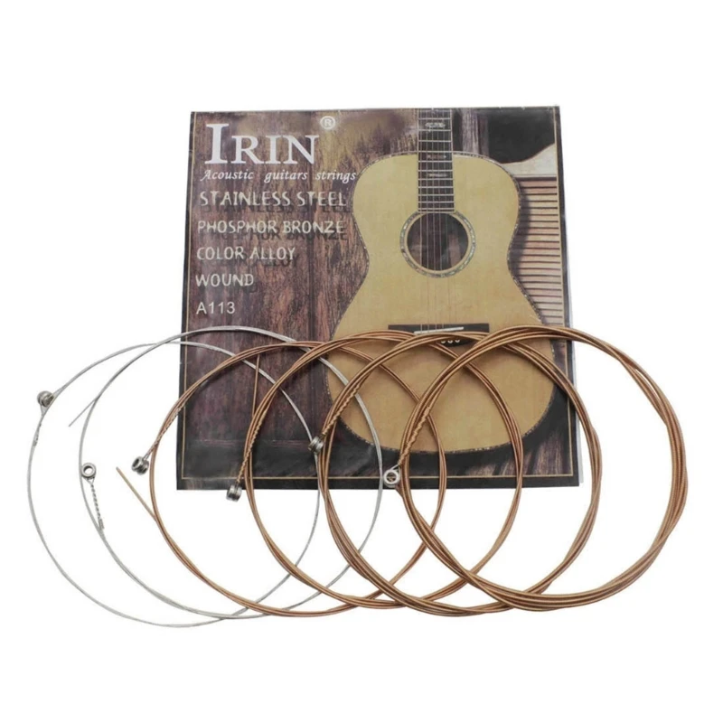 Pack of 6 Acoustic Guitar Practice Part Profession 6 Strings Folk Guitar String