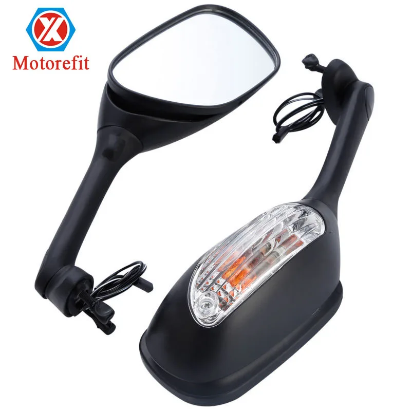 

Motorcycle Rearview Side Mirrors For GSXR 600 750 1000 with Turn Signal Light K5 K6 K7 K8 2005 2006 2007 2008 2009 2010