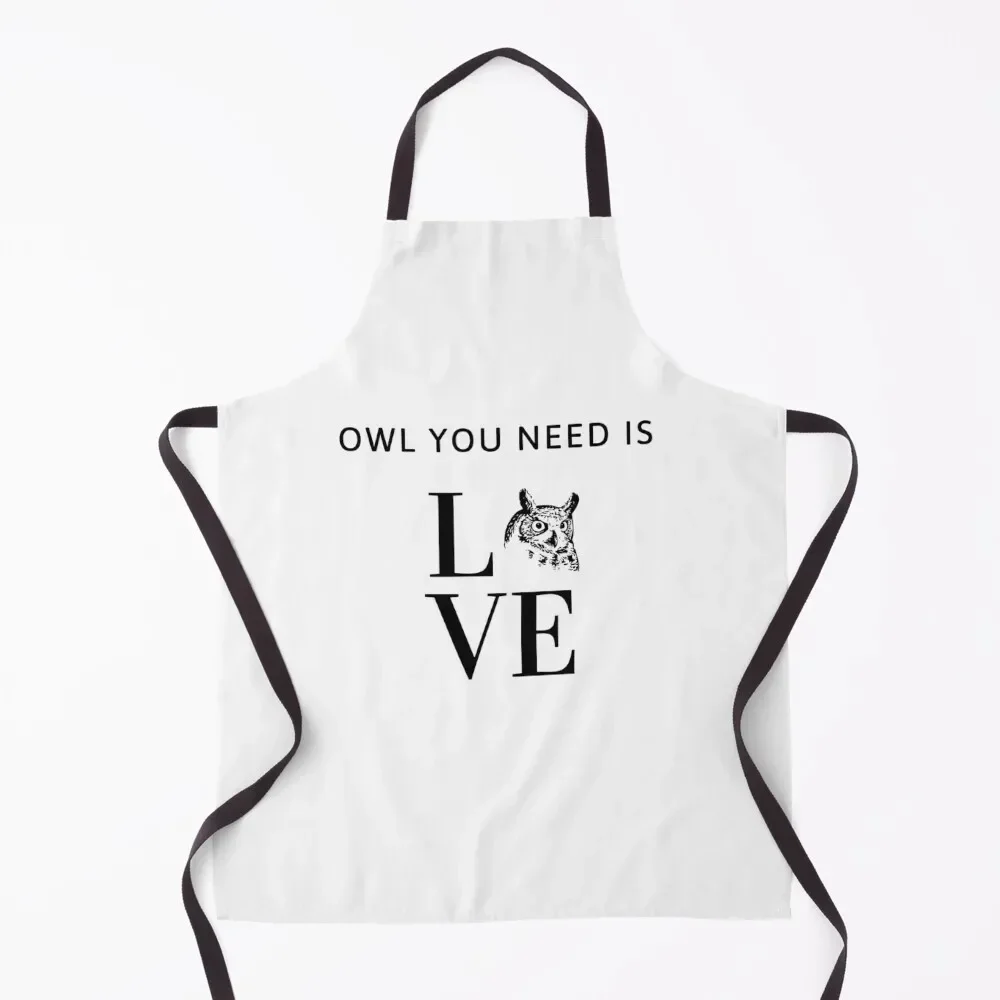 

Owl you need is love Apron Trim Cloth kitchen clothes For Hairdresser useful gadgets for home Apron