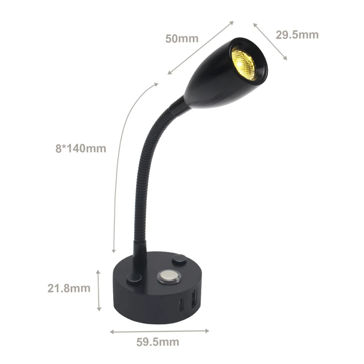12v 24v Led Reading Wall Light Lamp Rv Sconce Swivel Spotlight For Truck Flexible Bedside Campervan Lights Rotating Touch Dimmer
