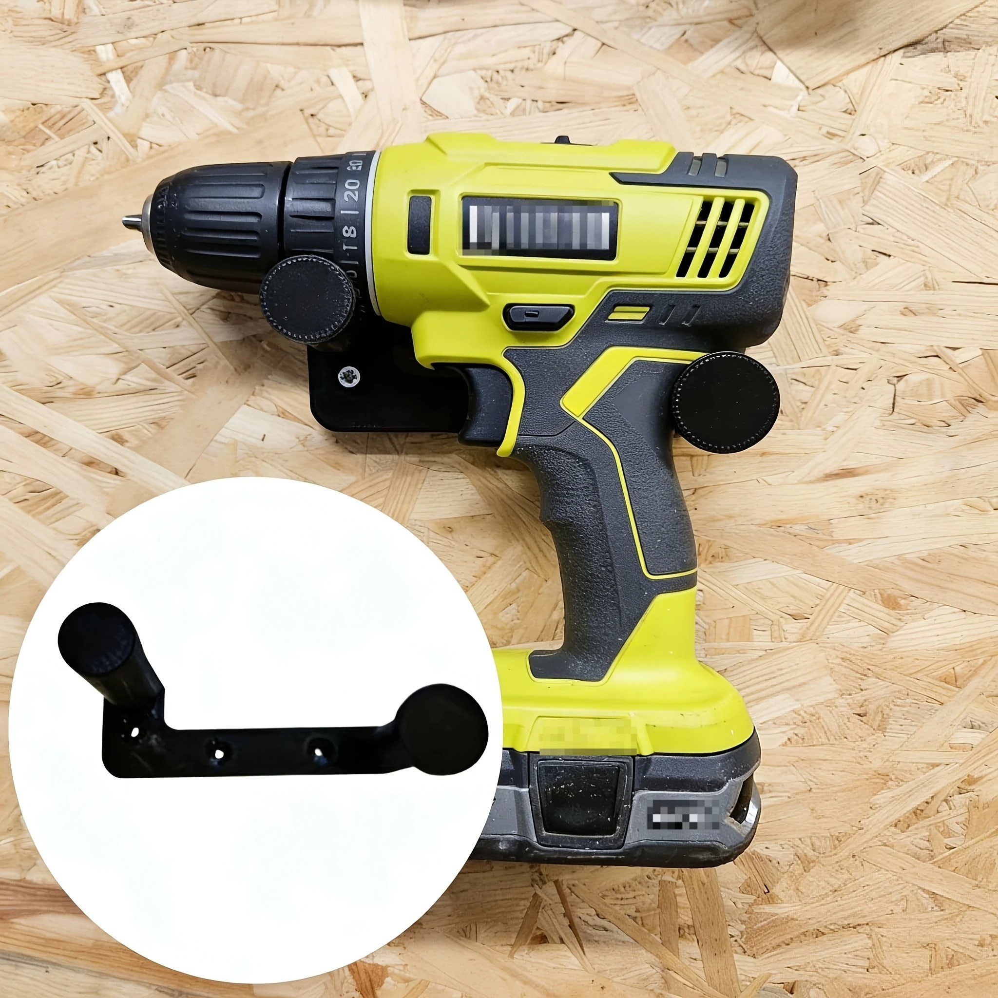 1Pc Wall Mount Drill Storage Bracket Power Tool Holder Space Saving Organizer For Garage Workshop (Screws Not Included)