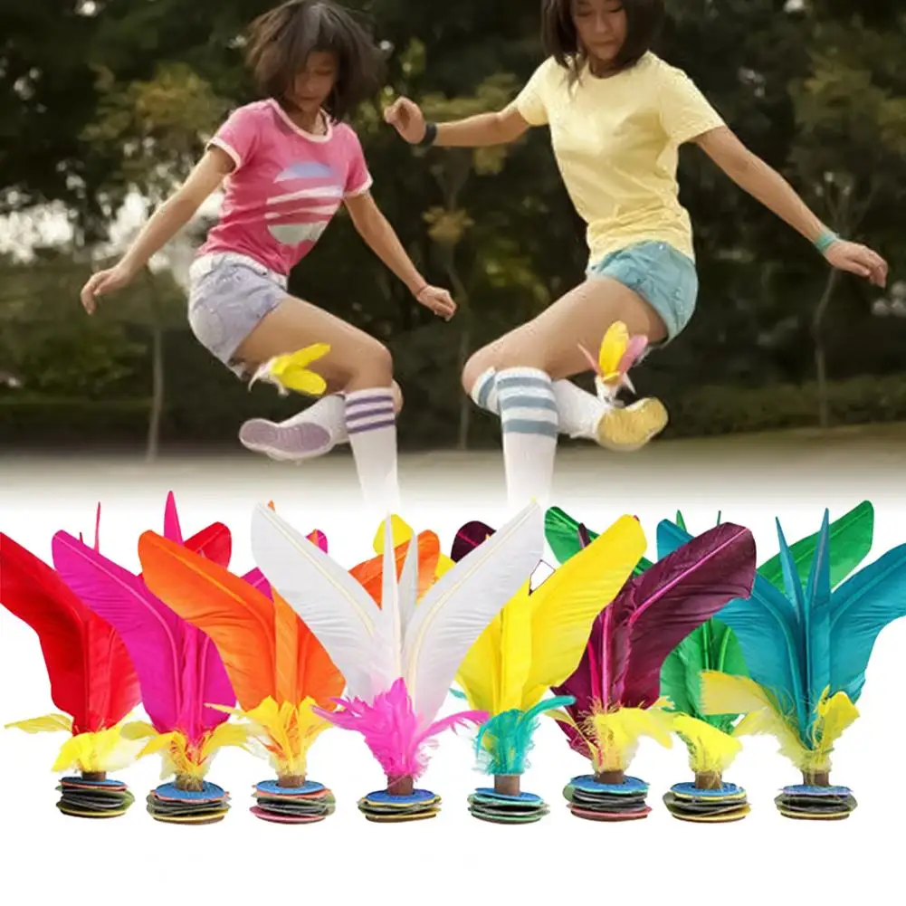 Colorful Feather Shuttlecock Chinese Shuttlecock Kids Sports Game Kicking Shuttlecocks Sport Exercise Outdoor Game Shuttlecock