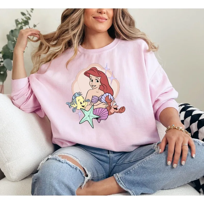 سويت شيرت ديزني ارييل، سويت شيرت ذا ليتل ميرميد، سويت شيرت أرييل ميرميد، هدية عيد ميلاد، سويت شيرت أميرات ديزني #2